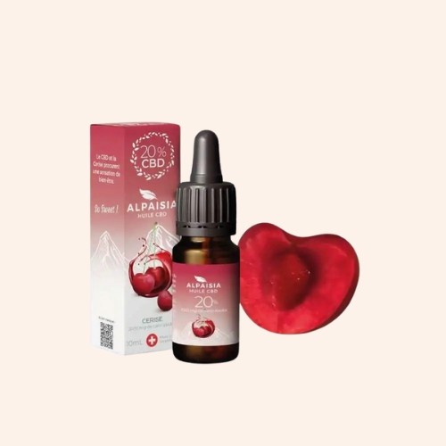 Huile CBD 20% - Cerise | Alpaisia - Produit CBD sur Le Marché du CBD