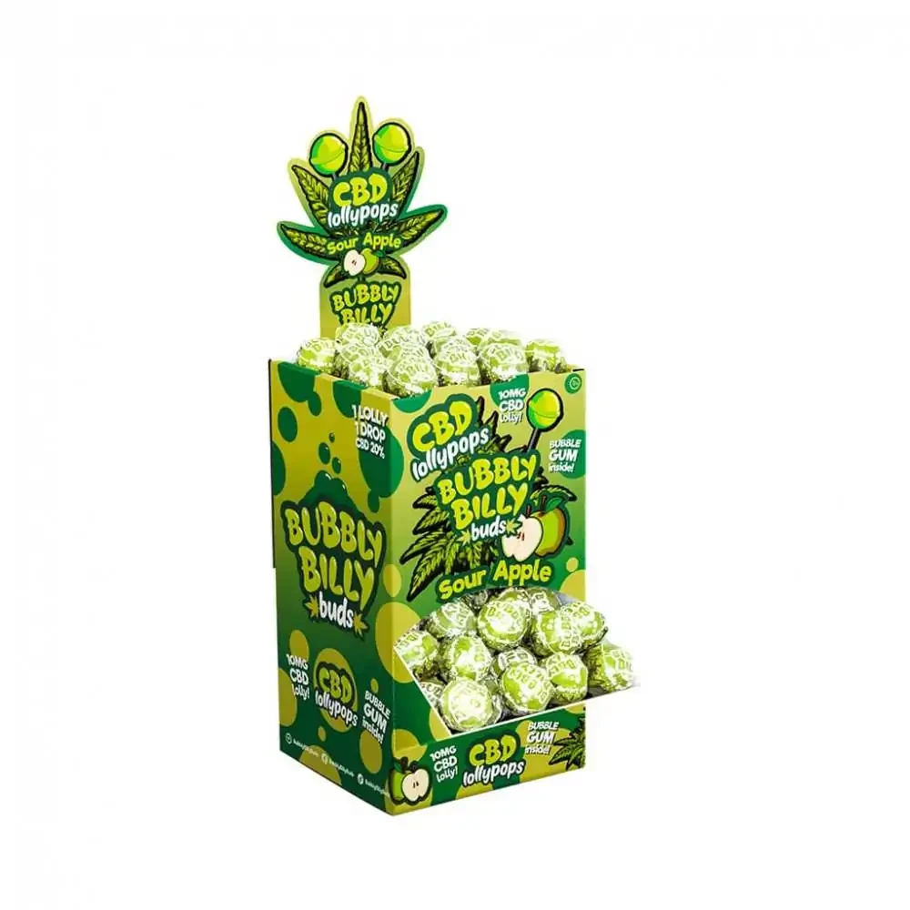 100 Sucettes au CBD - Pomme | Bubbly billy - Produit CBD sur Le Marché du CBD