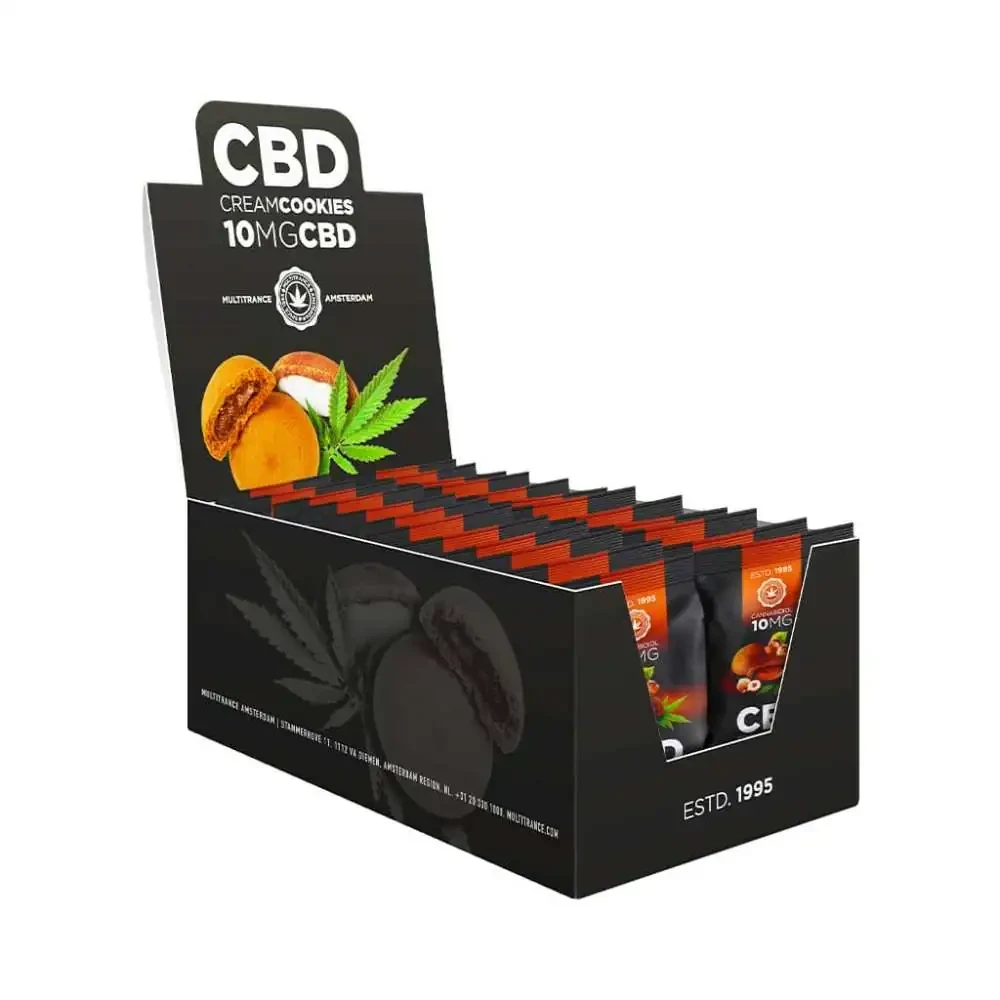 Biscuits CBD - Noisettes 10mg - Boîte de 24 biscuits - Le Marché du CBD
